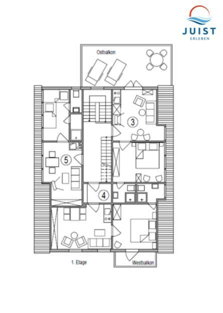 Haus Deichgraf 175 - Wohnung 5 Йюст Экстерьер фото